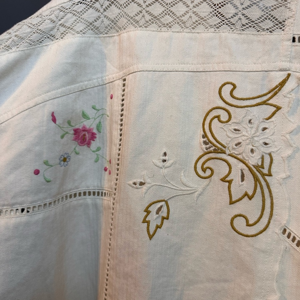NWT Anthropologie Reworked Embroidered Shirt Jacket Medium - Picture 8 of 9